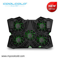 COOLCOLD Gaming Laptop Cooler Cooling Pad with 5 LED Fans for 12-17 Laptop