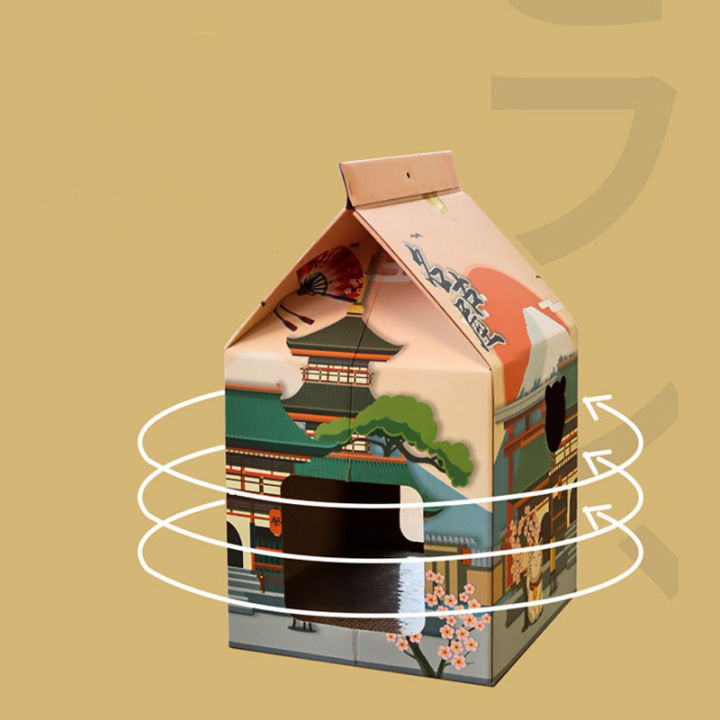 hoo-ลูกฟูกกระดาษบ้านแมวสไตล์ญี่ปุ่นเตียงสำหรับแมวบดกรงเล็บแมว-s-cratcher-รังแผ่นรอยขีดข่วนกระดาษแข็ง