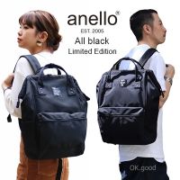 ok.good Anello แท้100% All black Limited Backpack Allblack Regular &amp; Large size