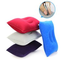 Multicolor PVC flocking inflatable pillow Camping head pillow Outdoor travel PVC back pillow Aircraft head pillow Travel pillows