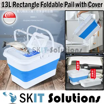 Collapsible Rectangle Water Pail Cleaning Mop Bucket Multiuse Foldable  Portable Tub For RV Camping Cleaning Mop