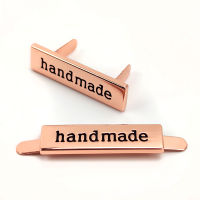 20211020pcs 10x35mm Handmade Metal Bag Labels Tag Handcraft Decorative buckles for Purse DIY Hardware Sewing Accessories