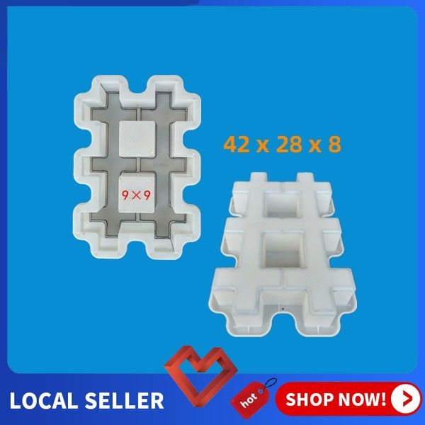 Mold for making solid plastic bricks