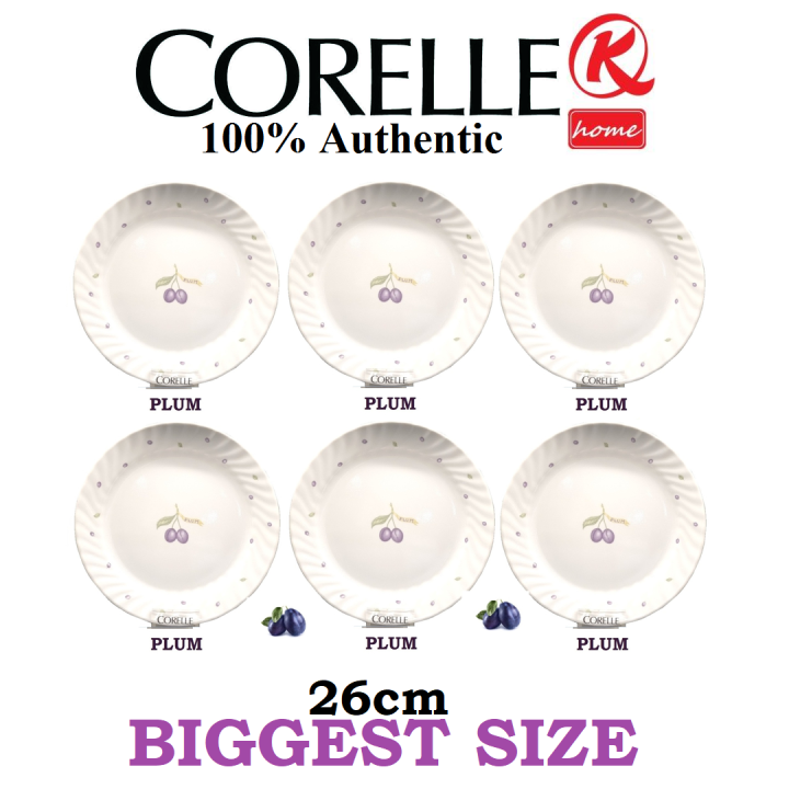 CORELLE Dinner Plate 26cm 6pcs. Plum Lazada PH
