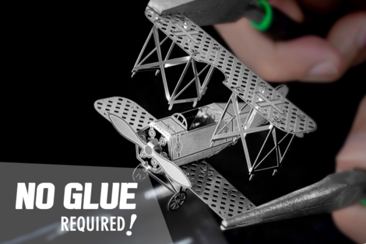 สต๊อกพร้อม-โมเดลปริศนา3มิติแนวสร้างสรรค์รูปเครื่องบินปริศนาโลหะทำมือหุ่นโลหะ3มิติ