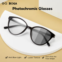 OQ BOGA กรอบแว่นตาตาแมวป้องกันรังสี UV 10สไตล์ป้องกันแสงสีฟ้าใช้ได้ทั้งชายและหญิงแว่นคอมพิวเตอร์