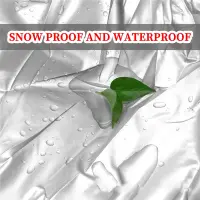 Snowmobile Cover Waterproof Dust Trailerable Sled Cover Anti-UV Winter Motorcyle Outdoor Silver