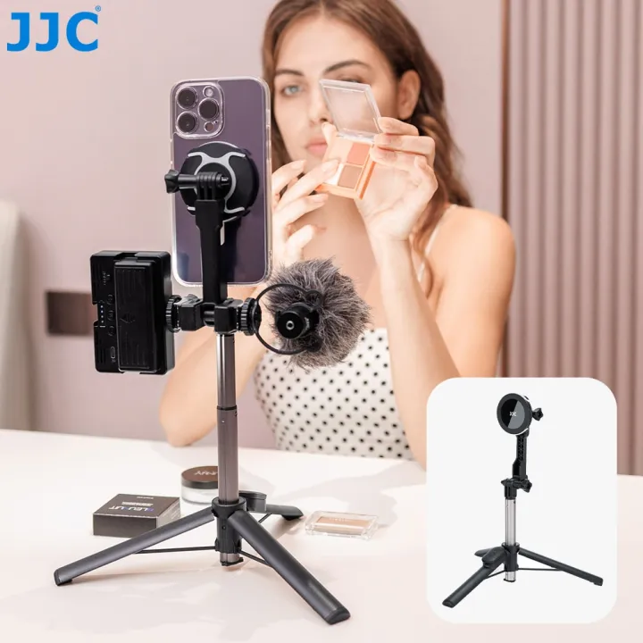 jjc-ไม้เซลฟี่แม่เหล็กพร้อมรีโมทคอนโทรลสำหรับถ่าย-vlog-การสตรีมสดการประชุมซูมการถ่ายภาพมาโครการสร้างภาพยนตร์มือถือ