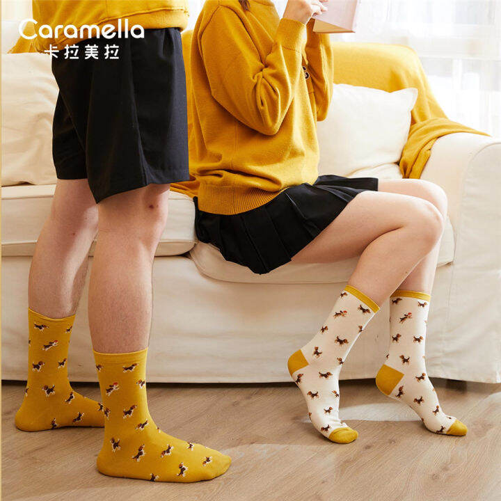 caramella-2020-new-cotton-men-socks-3pairslot-cartoon-animal-uni-socks-cute-dog-socks-funny-blue-shark-socks-couple-socks