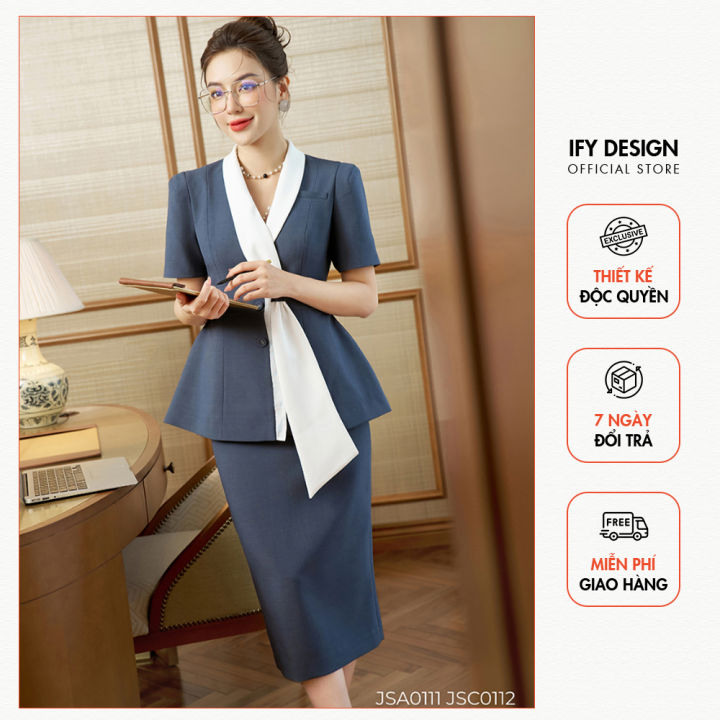 Set áo Blazer nữ cao cấp dài tay cổ vest dáng rộng màu nâu đen kèm chân váy  kẻ caro | Shopee Việt Nam