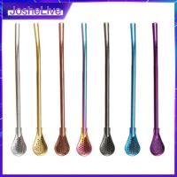 Pipette Scoop High Guality Detachable Straw Leaky Spoon 304 Stainless Steel Mirror Polishing Drinking Straw Filter Tea Leaky Specialty Glassware