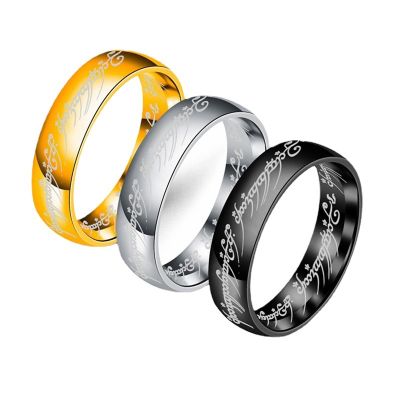 ขายส่ง Midi Titanium Stainless Steel Magic Ring Of Power Movie Of Ring Lovers For Women Men Fashion Jewelry Gift