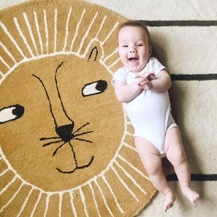 baby-play-mats-crawling-carpet-kids-room-floor-rugs-plush-round-cartoon-rabbit-lion-cotton-game-playmat-children-room-decoration