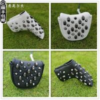 2023™❂ Black skull golf rod set of rod head cue case head cap rivet push rod set wooden set