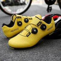 COD！ Ultralight Carbon Fiber Cycling Shoes Cleat shoes Non-slip Mens Road Bike Shoes Breathable Self-Locking Pro Racing Bicycle Shoes