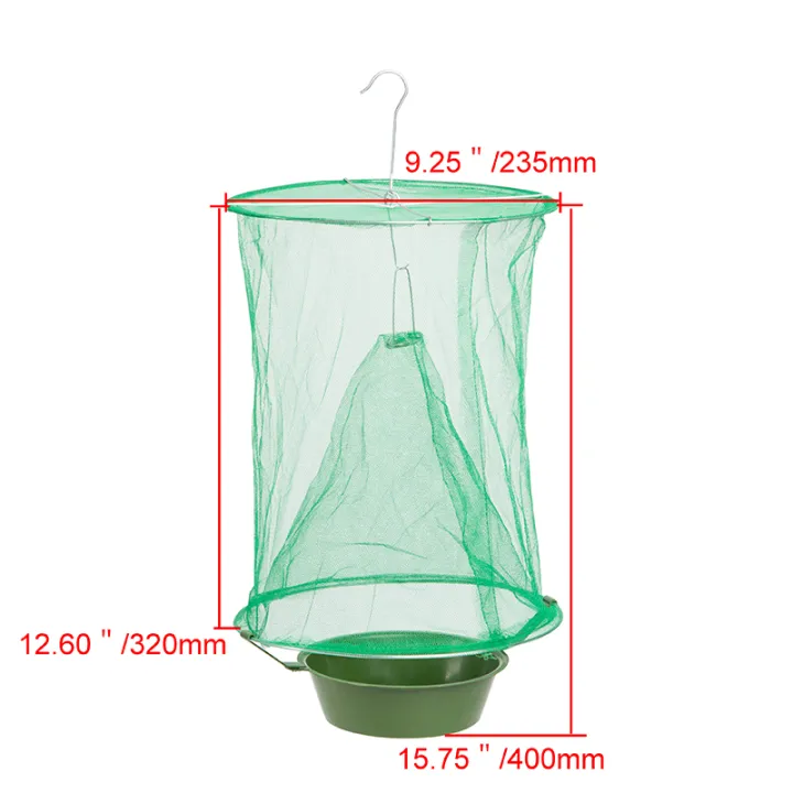 35pcs-ranch-fly-trap-with-bait-tray-hanging-reusable-flay-catcher-cage-for-indoor-outdoor-parks-restaurants-farms-pest-control