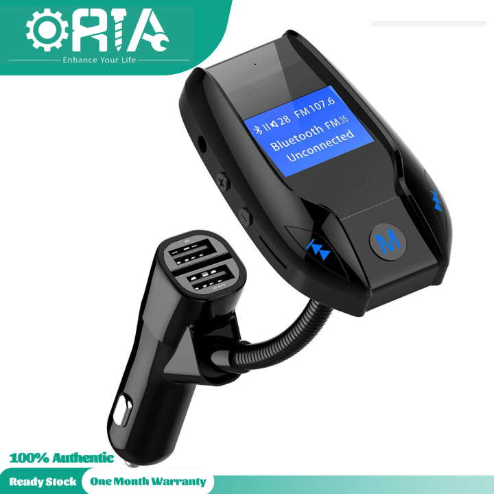 Bluetooth Fm Transmitter In-car Wireless Radio Adapter Aux In/out Sd/tf  Card Usb Charger For All Smartphones Audio Players