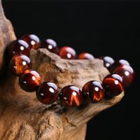 Red Tigers Eye หินเรดไทเกอร์อาย พลอยตาเสือสีแดง ขนาด 8-20 มม. สร้อยข้อมือหินแท้ By Lucky Stone4u Life