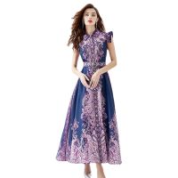 Womens Dress New Fashion Spring/Summer New  High Class  Dress Print  Maxi Dress