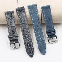 Onthelevel Leather Watch Band Strap 18 19 20 22mm Gray Blue Brown Man Replacement Belt Watchband Accessories #Eby Hs2023