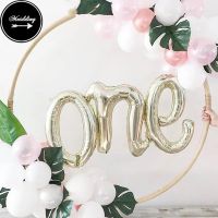 【DT】hot！ 40inch Number ONE Script Balloons Year Old 1st Birthday Decorations Baby Boy Baloon Supply