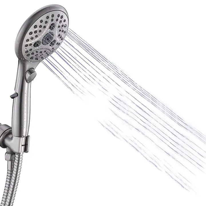 High Pressure 6 Setting Hand Held Shower Head , Shower Head with On/Off