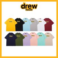 ◄ Drew House เสื้อยืดแขนสั้นสำหรับผู้ชายเทรนด์แบรนด์ยอดนิยมหลวมขนาดใหญ่ฤดูร้อนผ้าฝ้ายคอกลมวัยรุ่นเทรนด์เข้ากับทุกชุด