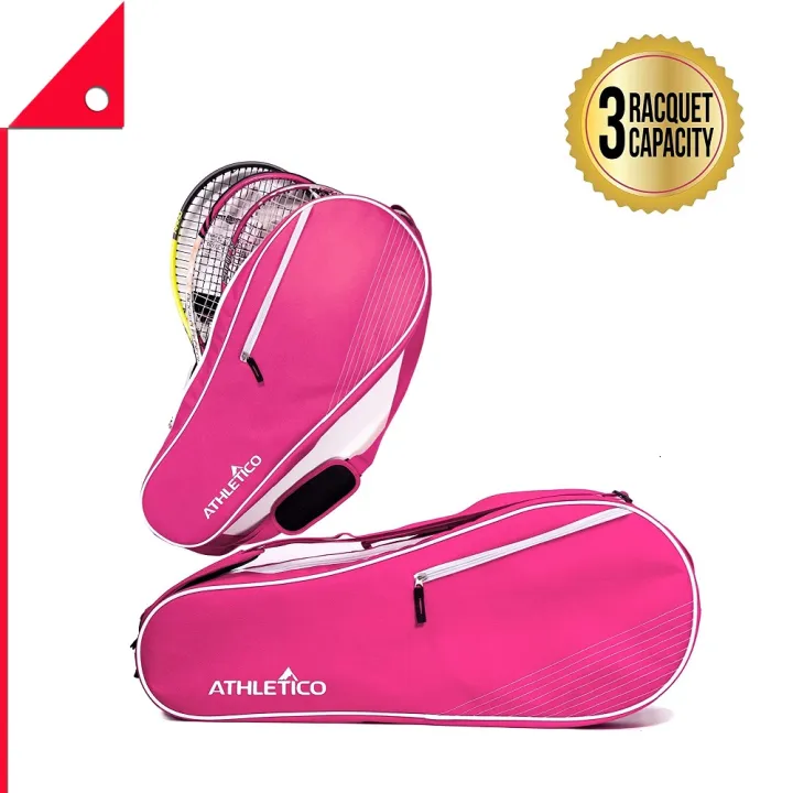Athletico ALTPNK3* กระเป๋าเก็บไม้เทนนิส Racquet Tennis Bag, Pink