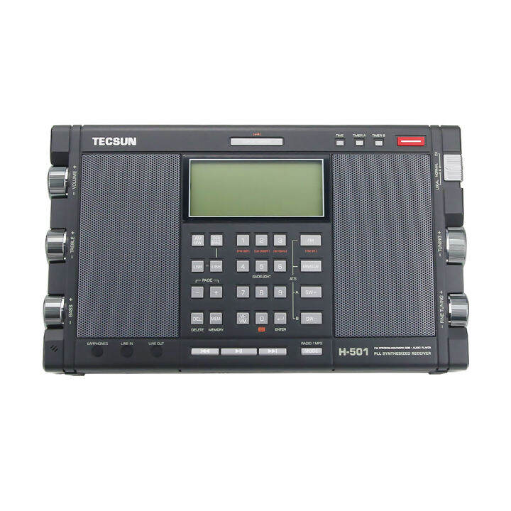 tecsun-h-501สเตอริโอแบบพกพาวิทยุวงดนตรีเต็มfm-ssbวิทยุdual-hornลำโพงfmพร้อมเครื่องเล่นเพลงวิทยุ