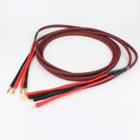 【YF】 High Quality Pair Pure copper loudspeaker cable HIFI Banana plug to pin speaker Center Audio Speaker