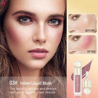 OH-Beauty บลัชออนแก้มครีมผู้หญิงบลัชออนสีแดงทาหน้าพร้อมฟองน้ำแต่งหน้าสำหรับเป็นของขวัญวันเกิดของขวัญปีใหม่ JS-043-MY