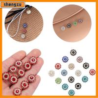 SHENGZU 10PCS 14mm ก้นเหล็ก เครื่องประดับหมวก ที่เป็นประกาย หินแก้วคริสตัล พลอยเทียม ตกแต่งเสื้อผ้า ปุ่ม