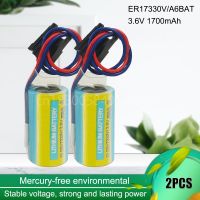 ใหม่/2023 □✗ 2PCS ใหม่ A6BAT ER17330 ER17330V 3.6V 1700Mah Li Ion Batterie PLC ตัวคุบคุมกลไกควบคุมแบตเตอรี่ปลั๊ก