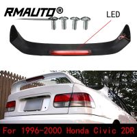 RMAUTO รถด้านหลังสปอยเลอร์ Wing JDM สไตล์ LED ไฟเบรคสำหรับ Honda Civic 2DR Coupe 1996-2000รถจัดแต่งทรงผมชุด