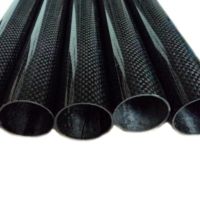 1pcs 5mm*3mm*300mm plain weave Bright light color carbon fiber Hollow round tube High Precision strength modulus Wires Leads Adapters