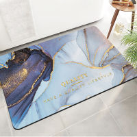 Marble Bathroom Mat Super Absorbent Floor Mat Soft Diatom Mud Rubber Doormat Non-slip Luxury Bath Decor Kitchen Mats