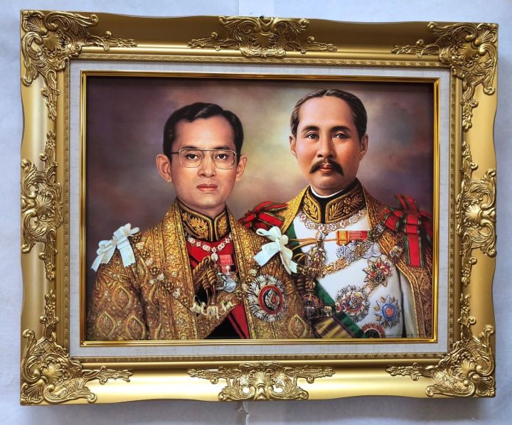 กรอบรูปหลุยส์รัชกาลที่-5-คู่กับรัชกาลที่-9-กรอบรูปขนาด-21x26-นิ้ว-ภาพมงคล-เสริมฮวงจุ้ย-ตกแต่งบ้าน-ของขวัญ-ของที่ระลึก