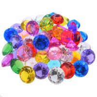 12Pcs Clear acrylic diamond gems faceted beads birthday wedding table vase filler faux diamond jewels for party decoration 18mm