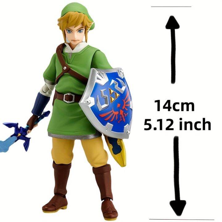 zzooi-the-legend-of-zelda-skyward-sword-14cm-link-action-figure-figma-153-changeable-accessories-pvc-model-anime-games-childrens-gift