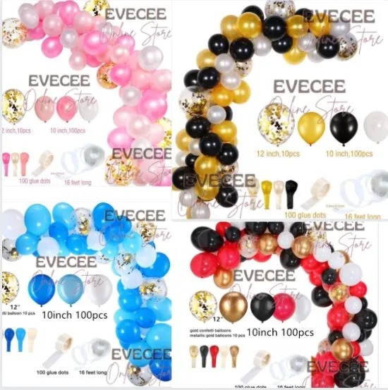 Garland Arch Balloon Set (W/ Gluedots and Balloons Chain) Lazada PH