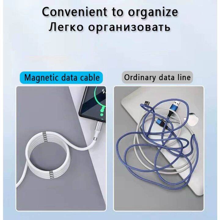 a-lovable-usb-c-magneticfast-สายชาร์จ-data-sync-cordquick-1m-type-c-usb-charger-forredmi-usb-data-line