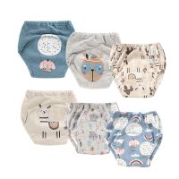 【CC】 6pcs Baby Training Reusable Pants Toddlers Washable Diapers Panties for Potty Set