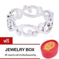 Tips Gallery หุ้มทองคำขาว รุ่น Le Florentine Floral Ring Design TRS014 ฟรี กล่องจิวเวลรี