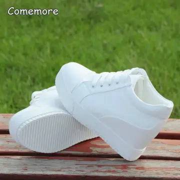 High Top High Heel Sneakers Sport Shoes Woman Platform Wedge Sneakers  Women's Shoes Womens Chunky Trainers Zapato Lujo Mujer - AliExpress