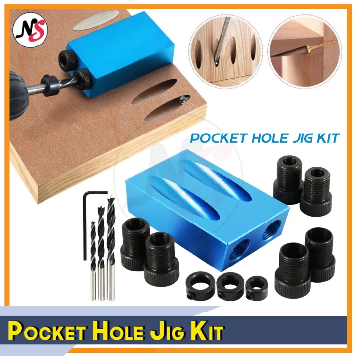 14Pcs/Set Pocket Hole Jig Replaceable 6/8/10mm Drill Guide