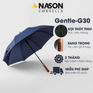 Ô thẳng cao cấp tán rộng 30inch, ô to cho gia đình, ô tự động một chiều Nason Umbrella Gentle-G30 tay cầm gỗ - Ô Dù Nason thumbnail