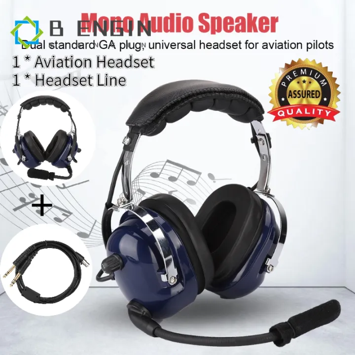 【มีของพร้อมส่ง】COD General Aviation Headset, Dual Plug Pilot Headphone