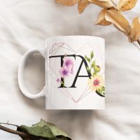 Couple Mug with Personalisation  | ALPHABET Letter &amp; Name with Message Quote  | Exclusive Product &amp; Fast Shipping