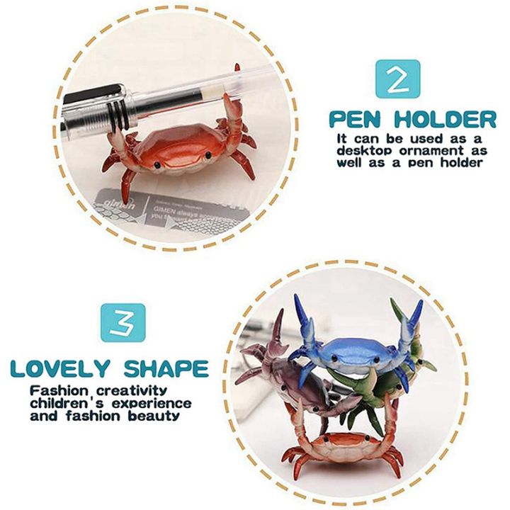 8x-japanese-creative-cute-crab-pen-holder-weightlifting-crabs-penholder-bracket-storage-rack-gift-stationery-b