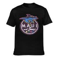 Maui And Sons Surfing Company Men Large Or D Purple Retro Huge Logo Surf Print Mens Short Sleeve T-Shirt